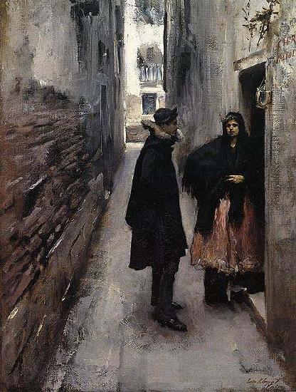 John Singer Sargent A Street in Venice France oil painting art